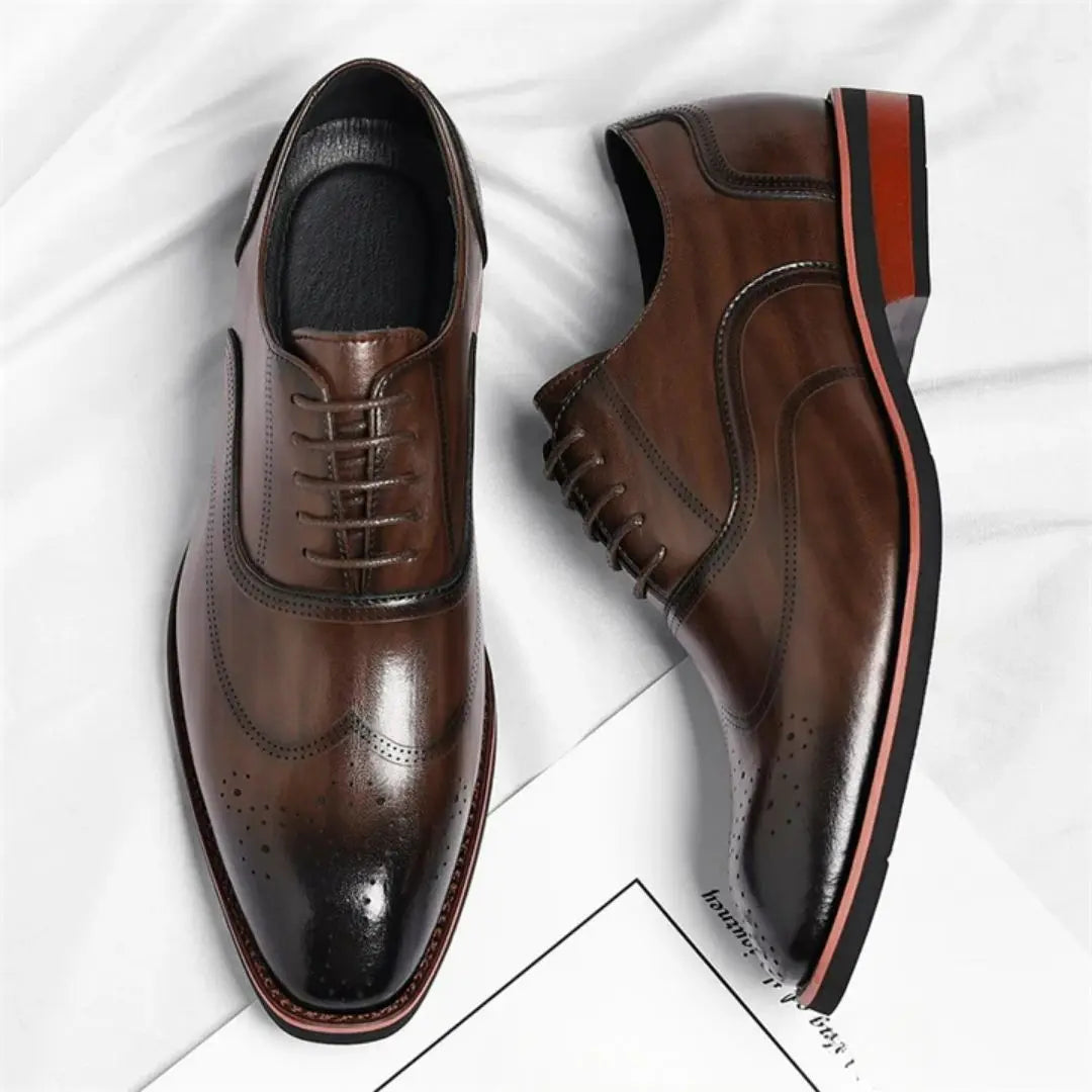 Marcello Men's Italian Leather Wingtip Dress Shoes