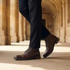 The Steadfast Men's Dark Leather Work Boot