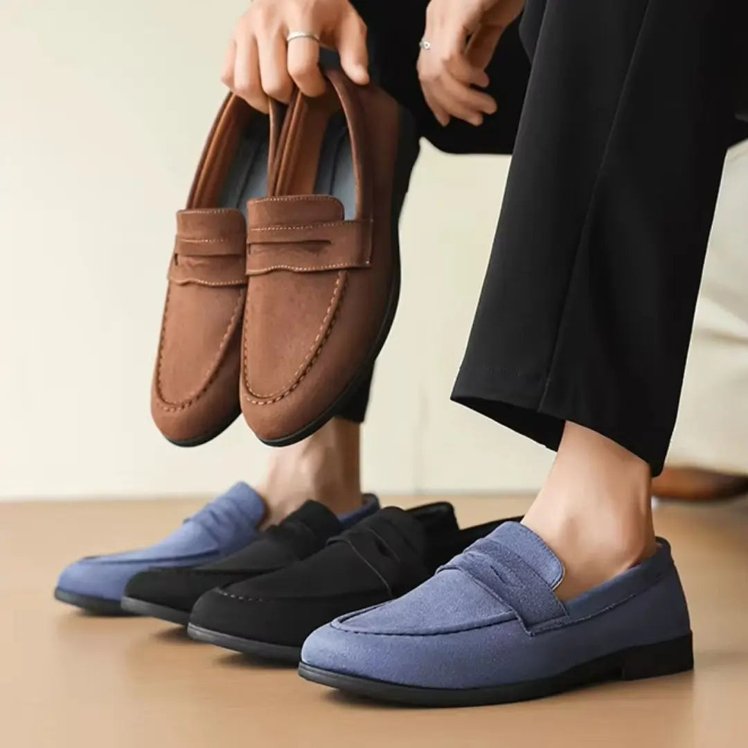 Benson Men's Suede Slip-On Loafers