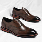 Marcello Men's Italian Leather Wingtip Dress Shoes