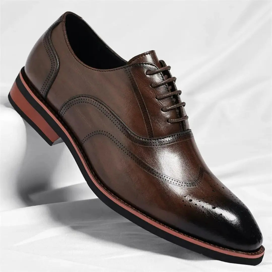 Marcello Men's Italian Leather Wingtip Dress Shoes