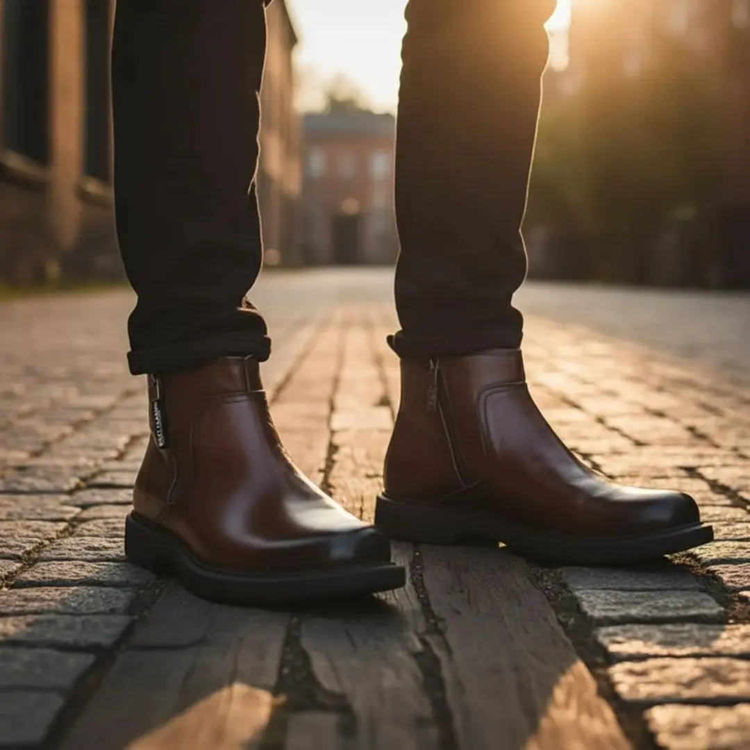 The Ironwood Men's Leather Side-Zip Dress Boot