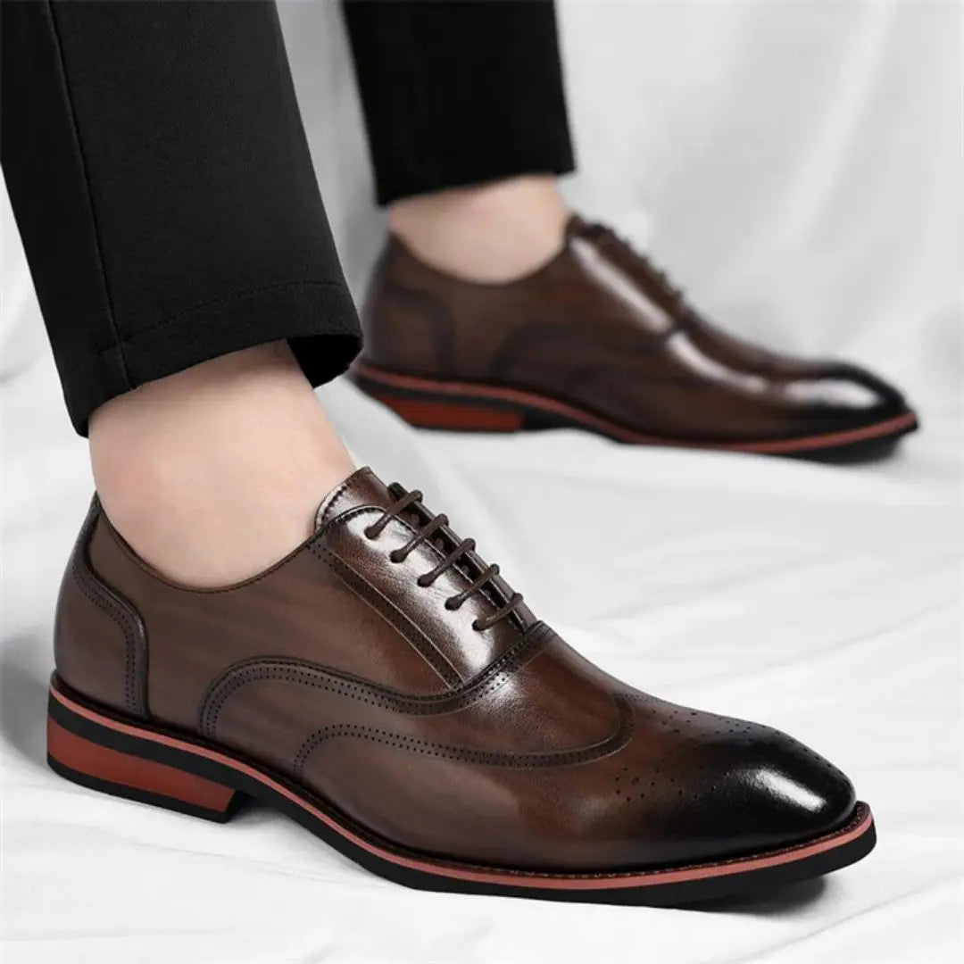 Marcello Men's Italian Leather Wingtip Dress Shoes