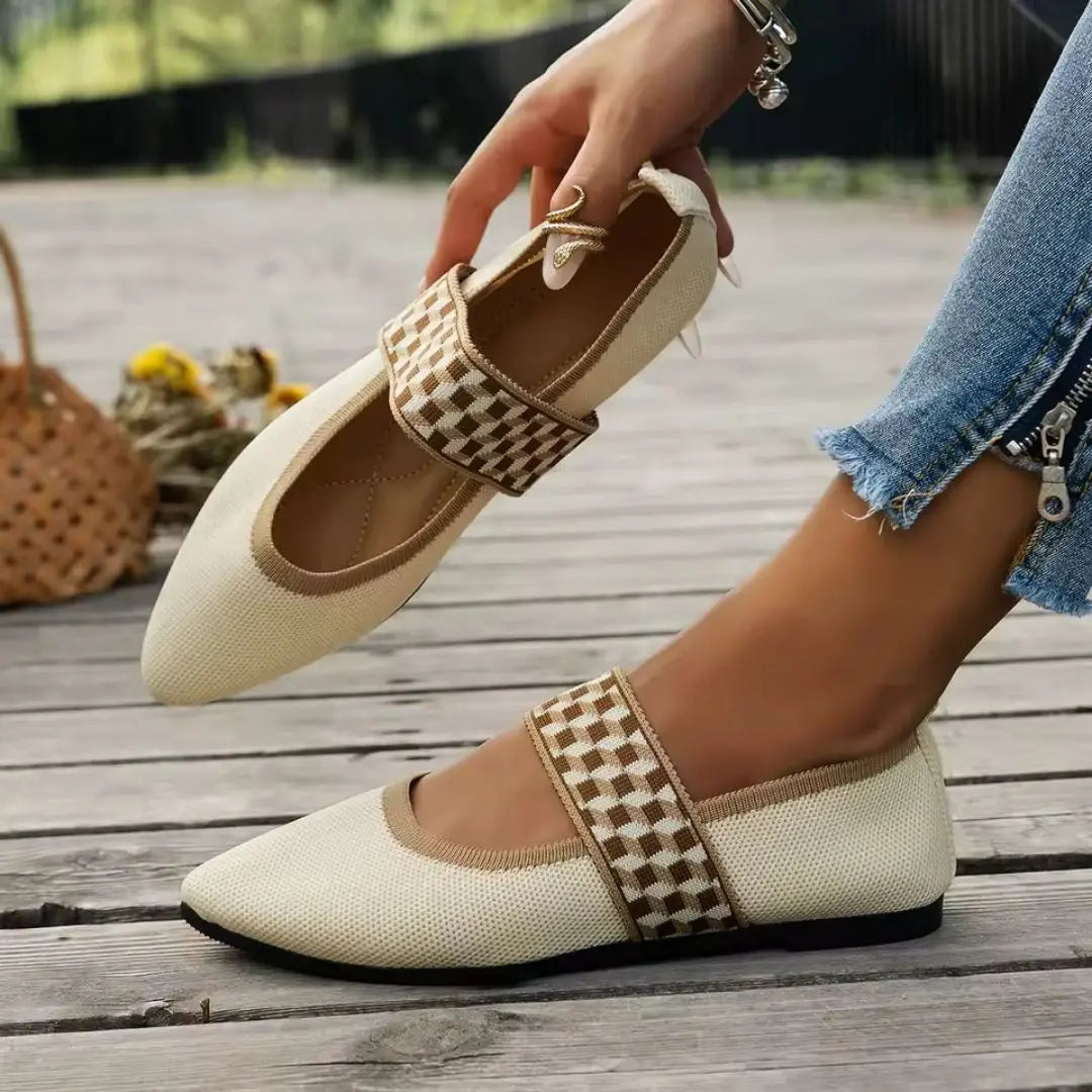 Bolzano Women's Knit Mary Jane Flats
