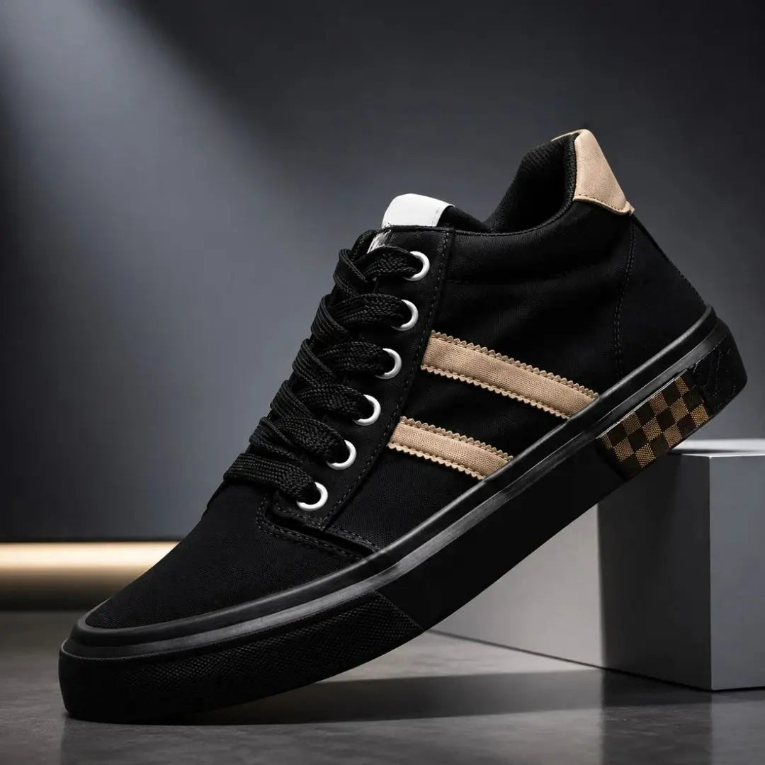 Redline Men's Bold Stripe Street Canvas Sneakers