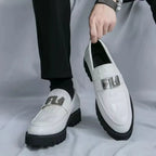 Ajaccio Men's Croc Texture Loafers