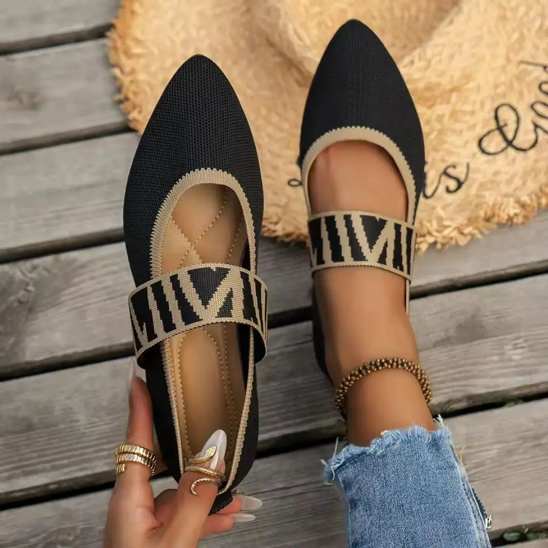 Bolzano Women's Knit Mary Jane Flats