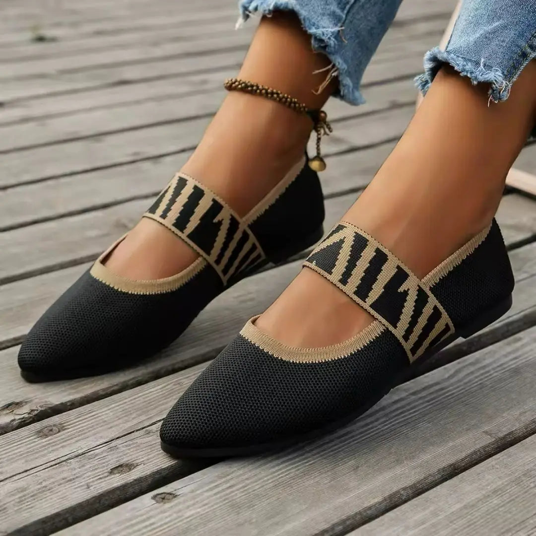 Bolzano Women's Knit Mary Jane Flats