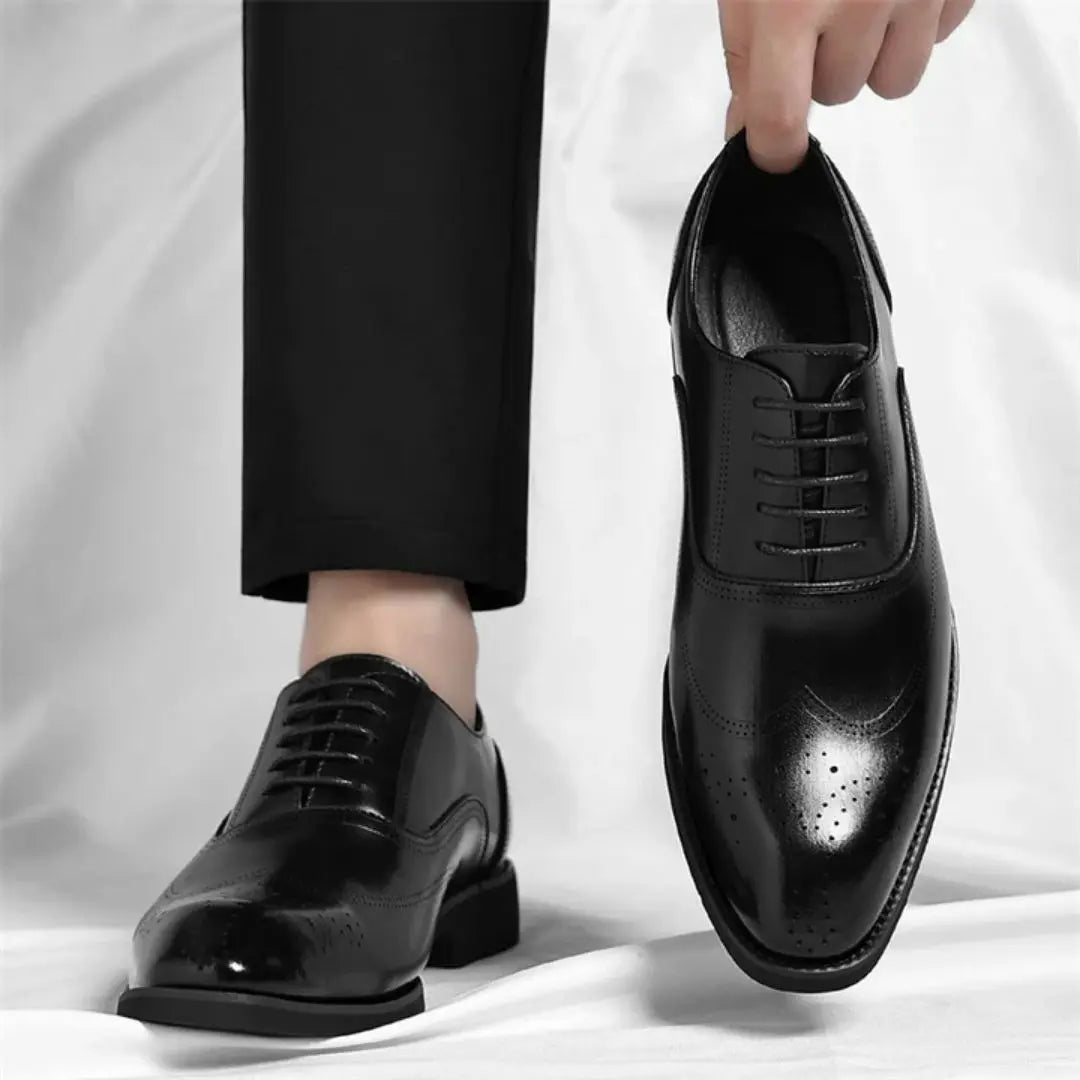 Marcello Men's Italian Leather Wingtip Dress Shoes