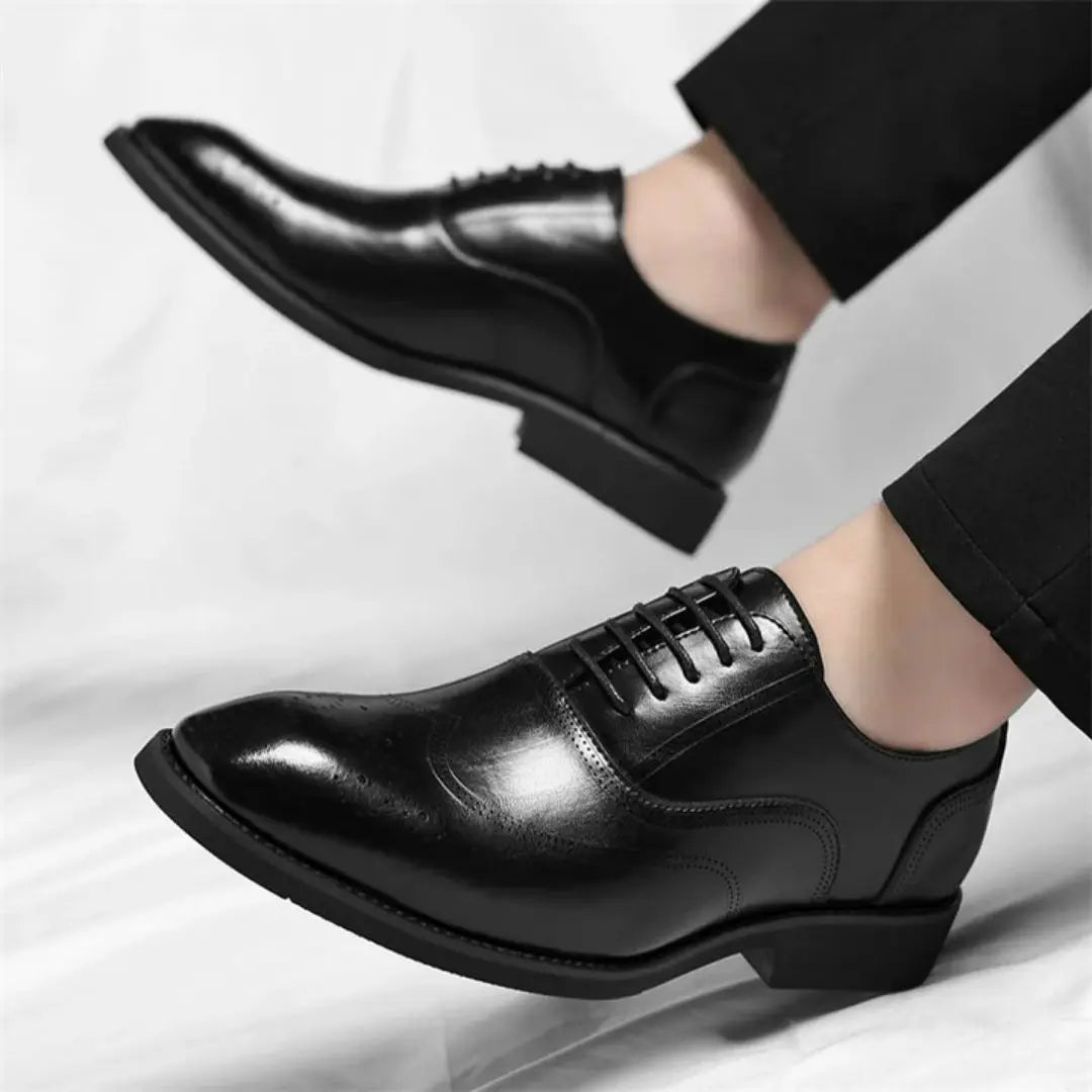 Marcello Men's Italian Leather Wingtip Dress Shoes