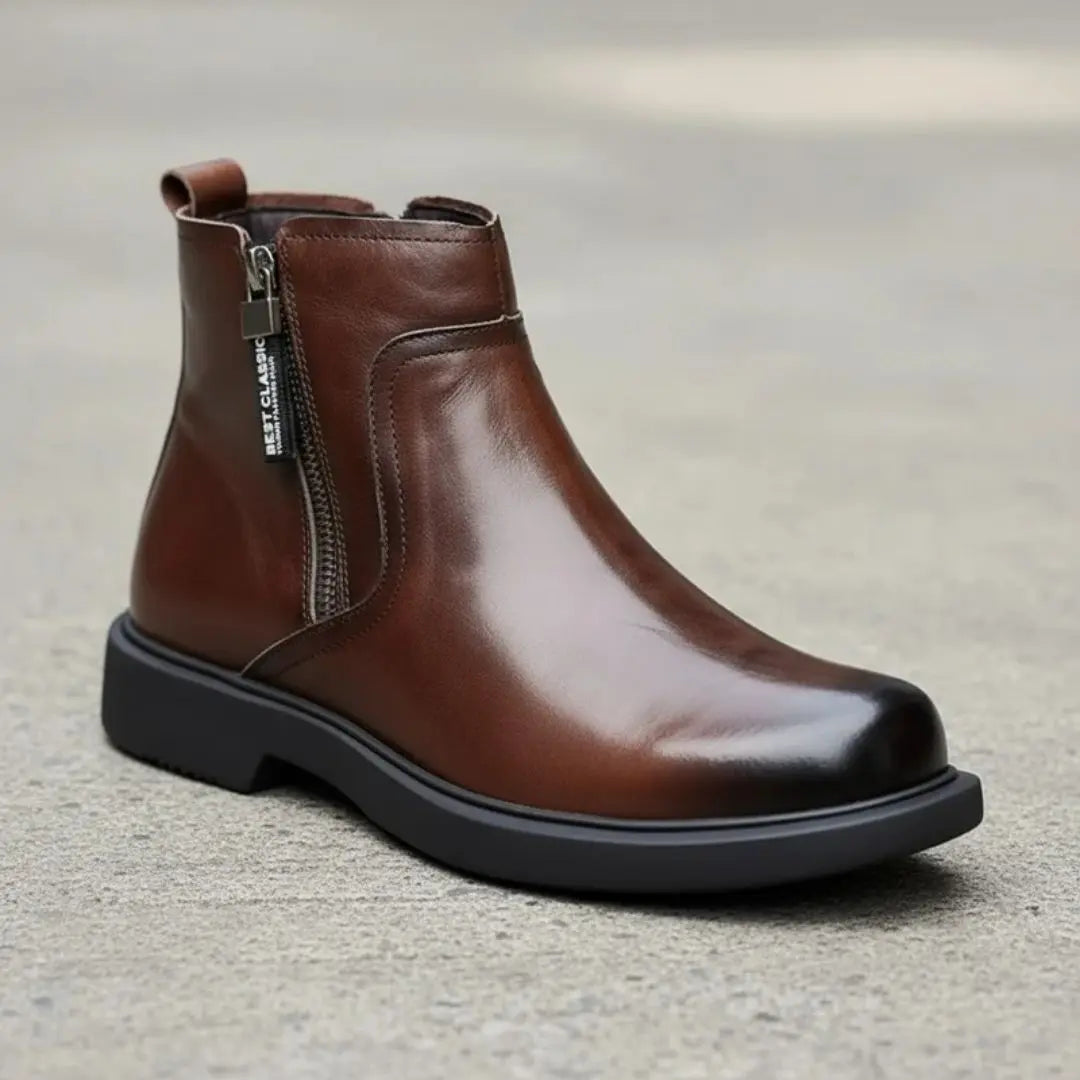 The Ironwood Men's Leather Side-Zip Dress Boot