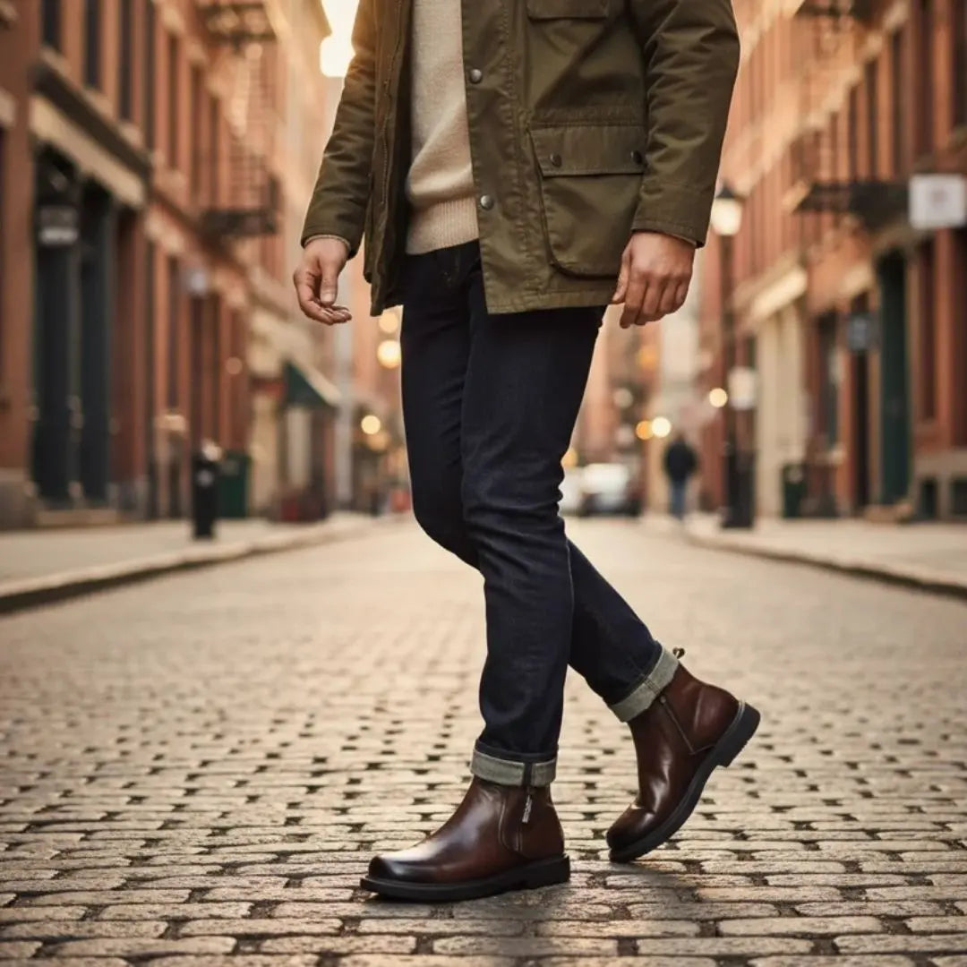 The Ironwood Men's Leather Side-Zip Dress Boot