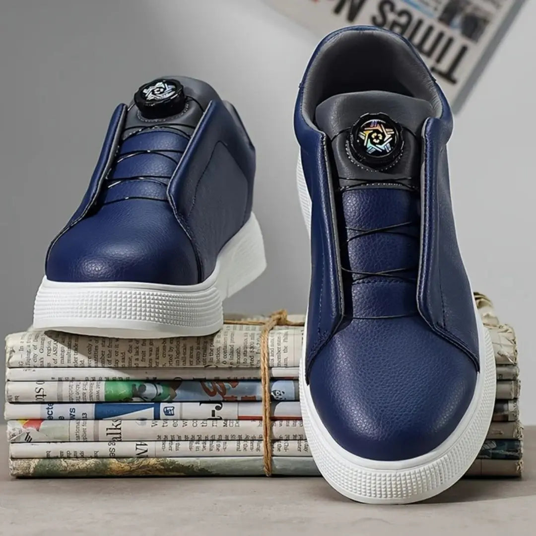 Carlton Men's Leather Sneakers with Rotary Lace