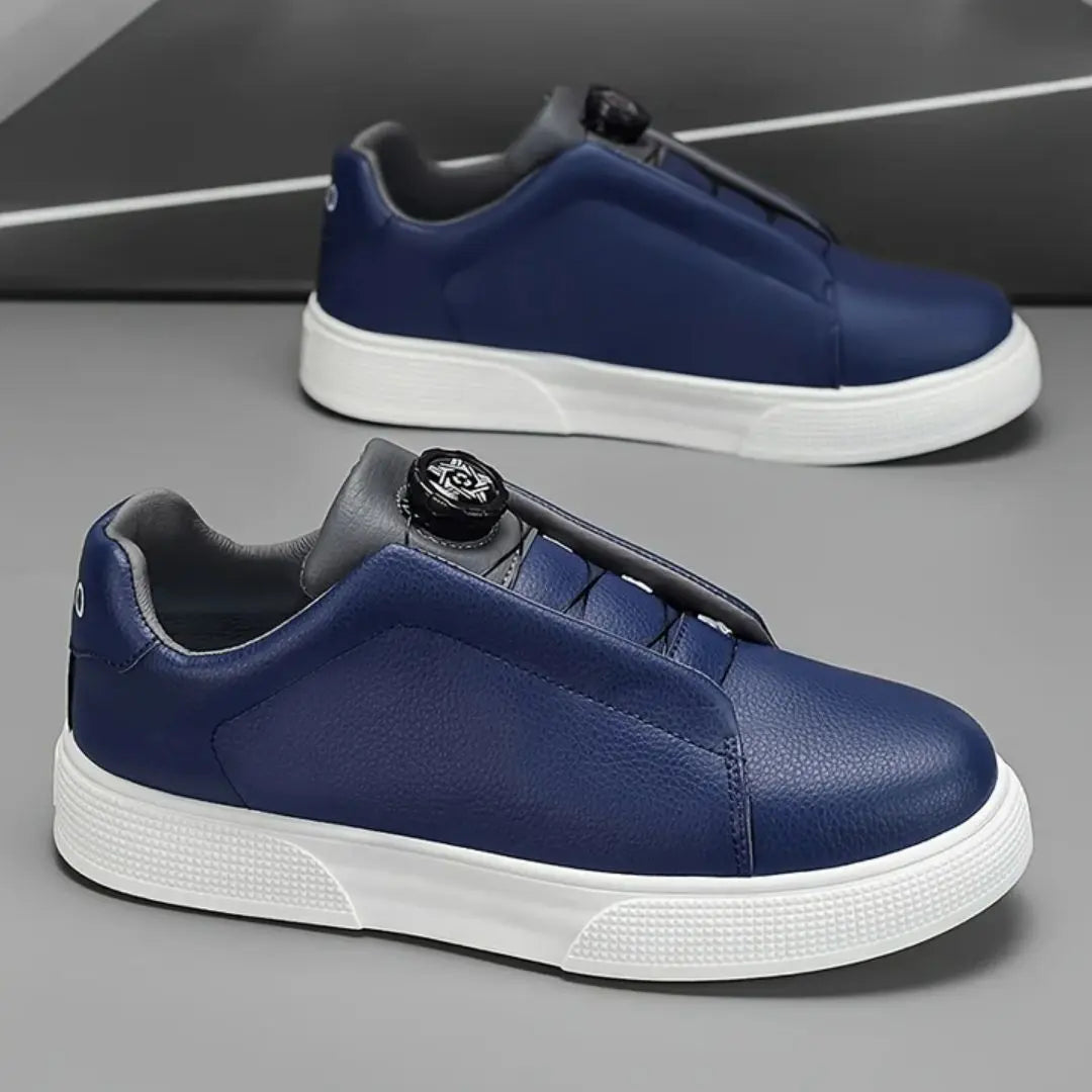 Carlton Men's Leather Sneakers with Rotary Lace