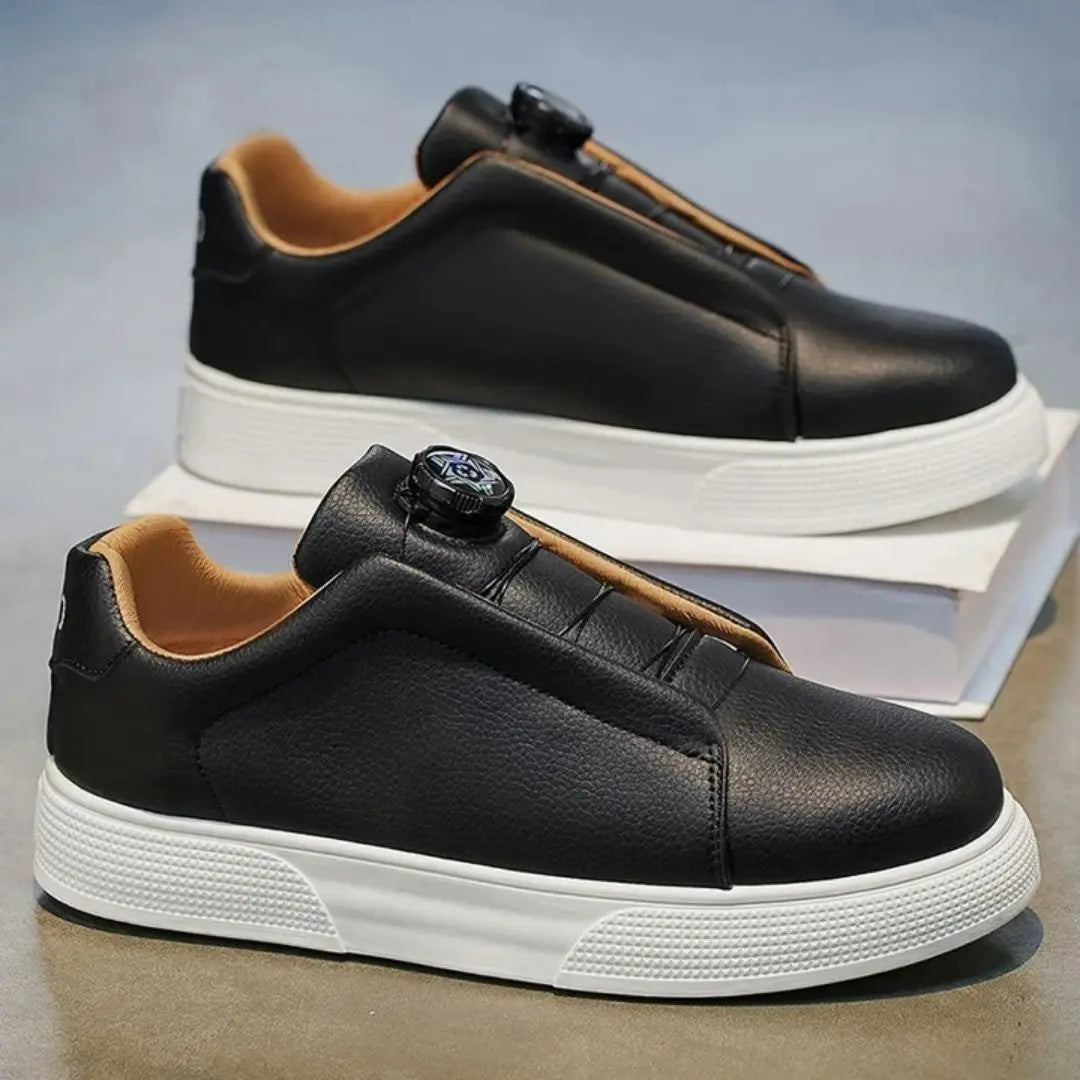 Carlton Men's Leather Sneakers with Rotary Lace