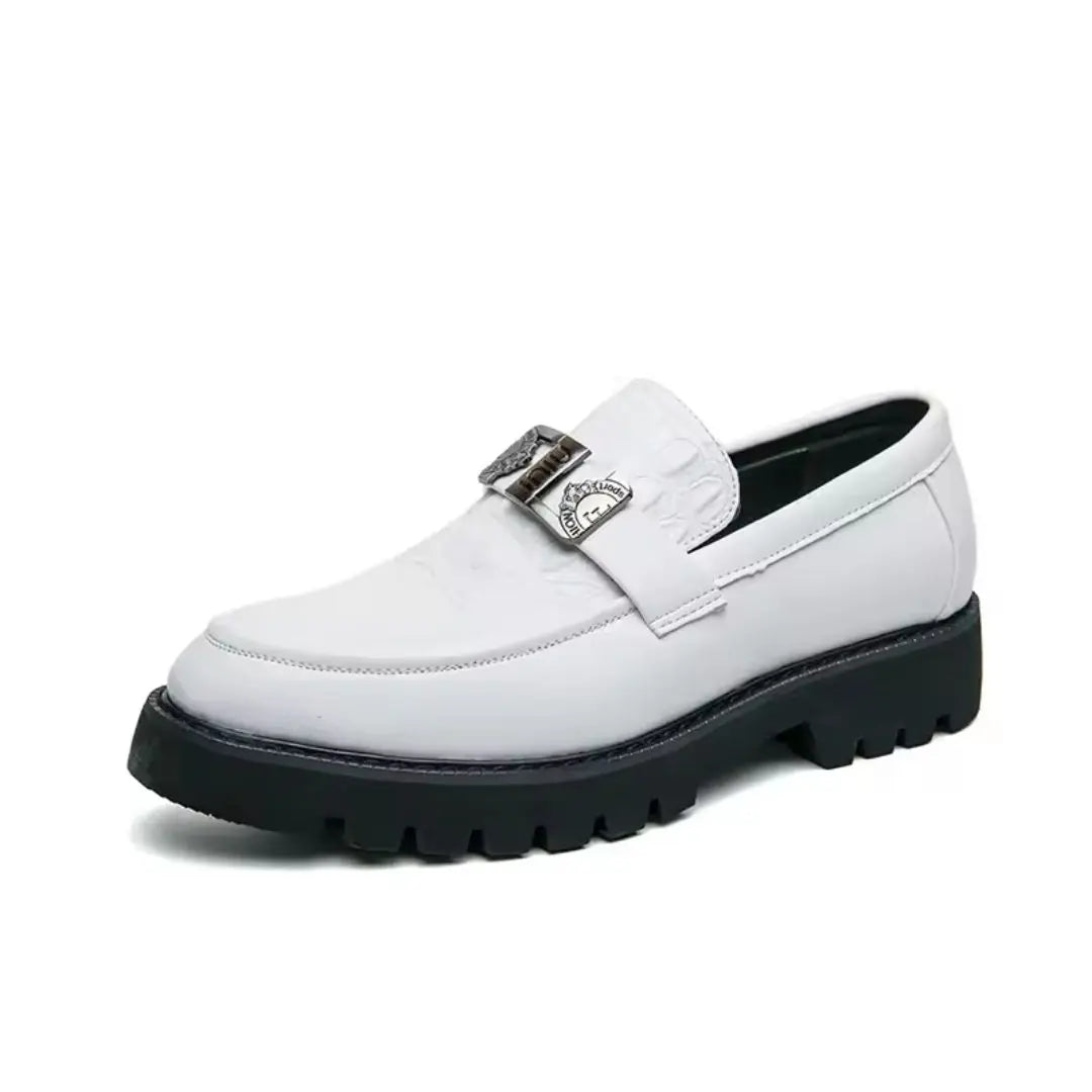 Ajaccio Men's Croc Texture Loafers