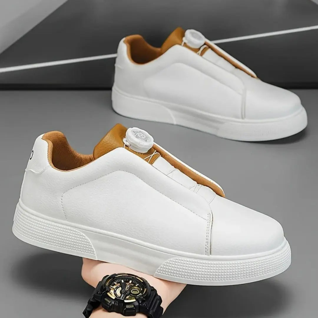 Carlton Men's Leather Sneakers with Rotary Lace
