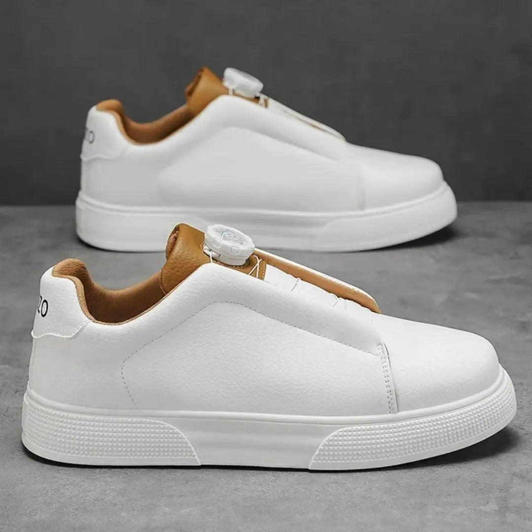 Carlton Men's Leather Sneakers with Rotary Lace