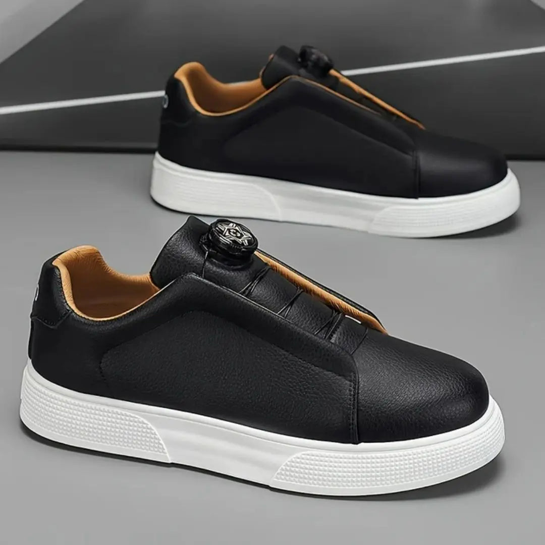Carlton Men's Leather Sneakers with Rotary Lace
