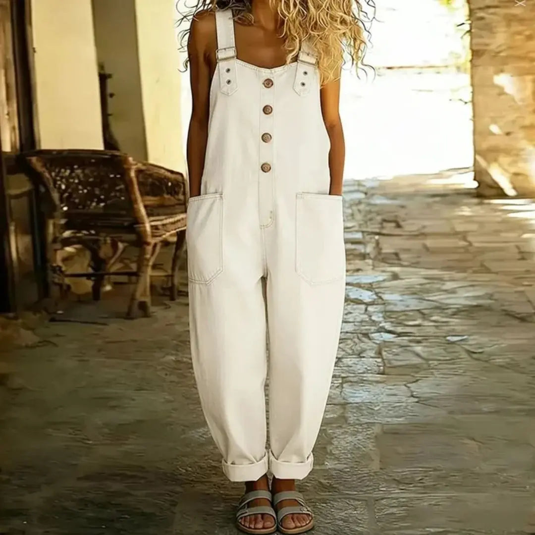 Jackline - Women's Vintage Soft Denim-Look Overalls