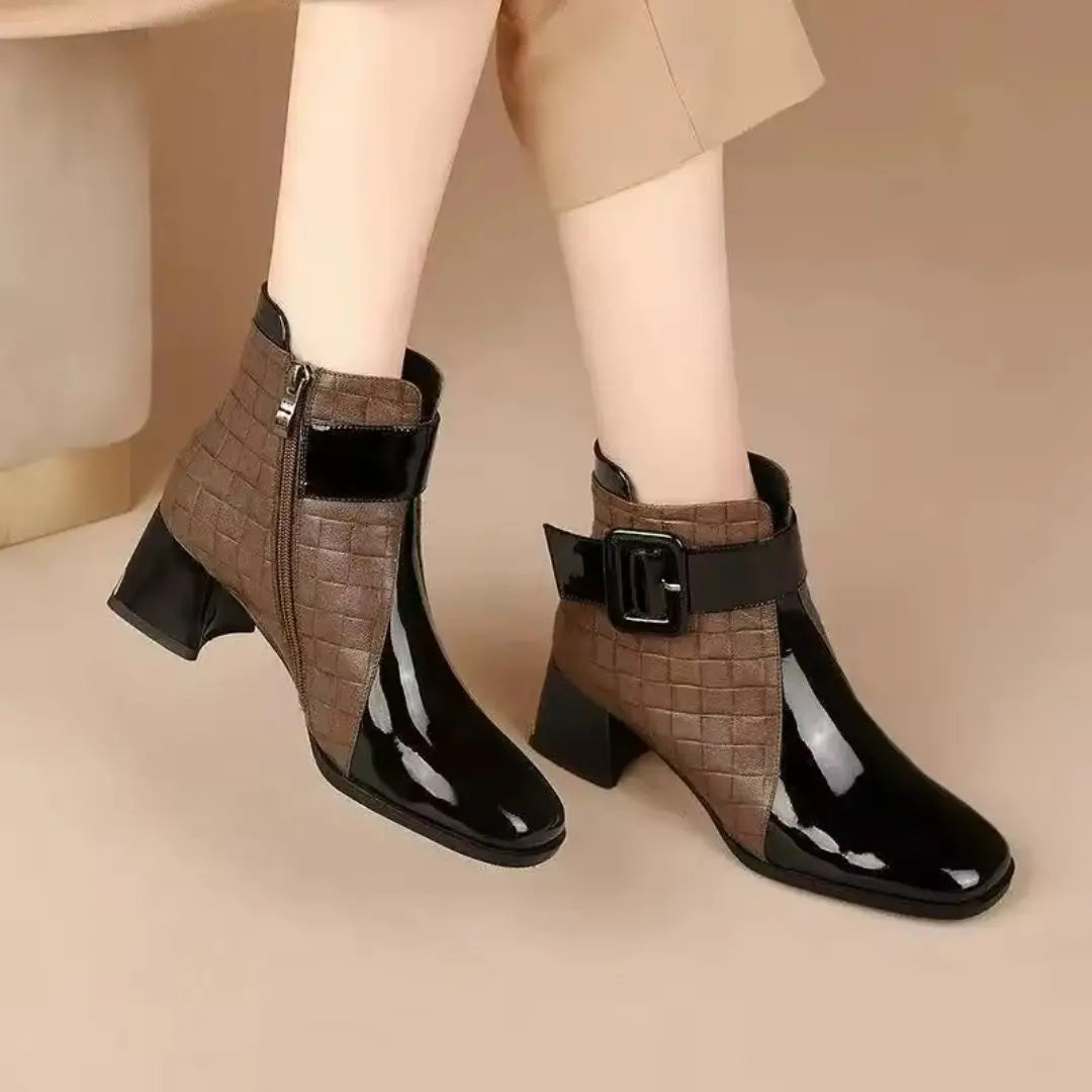 Avignon Women's Patent Leather Ankle Boots