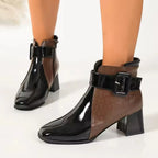 Avignon Women's Patent Leather Ankle Boots