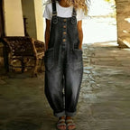 Jackline - Women's Vintage Soft Denim-Look Overalls