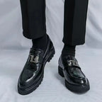 Ajaccio Men's Croc Texture Loafers