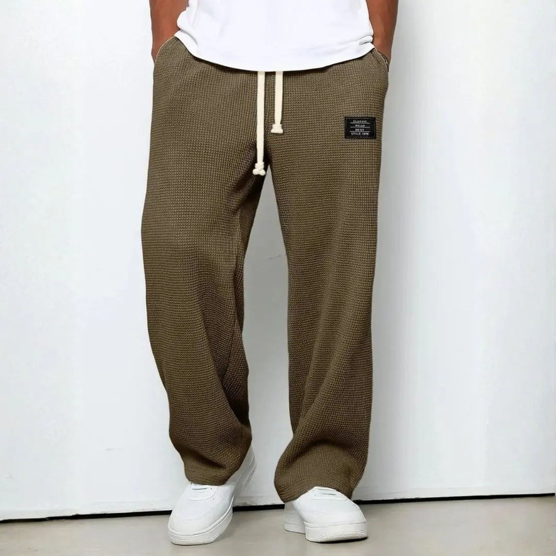 Breathable Adjustable-Waist Straight Lace Pants