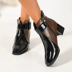 Avignon Women's Patent Leather Ankle Boots
