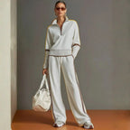 Women's Loose-Fit Blouse and Wide-Leg Pants Set