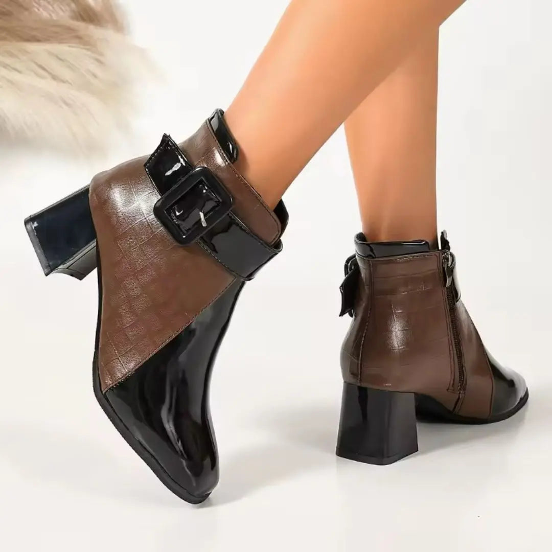Avignon Women's Patent Leather Ankle Boots