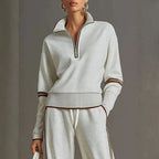 Women's Loose-Fit Blouse and Wide-Leg Pants Set