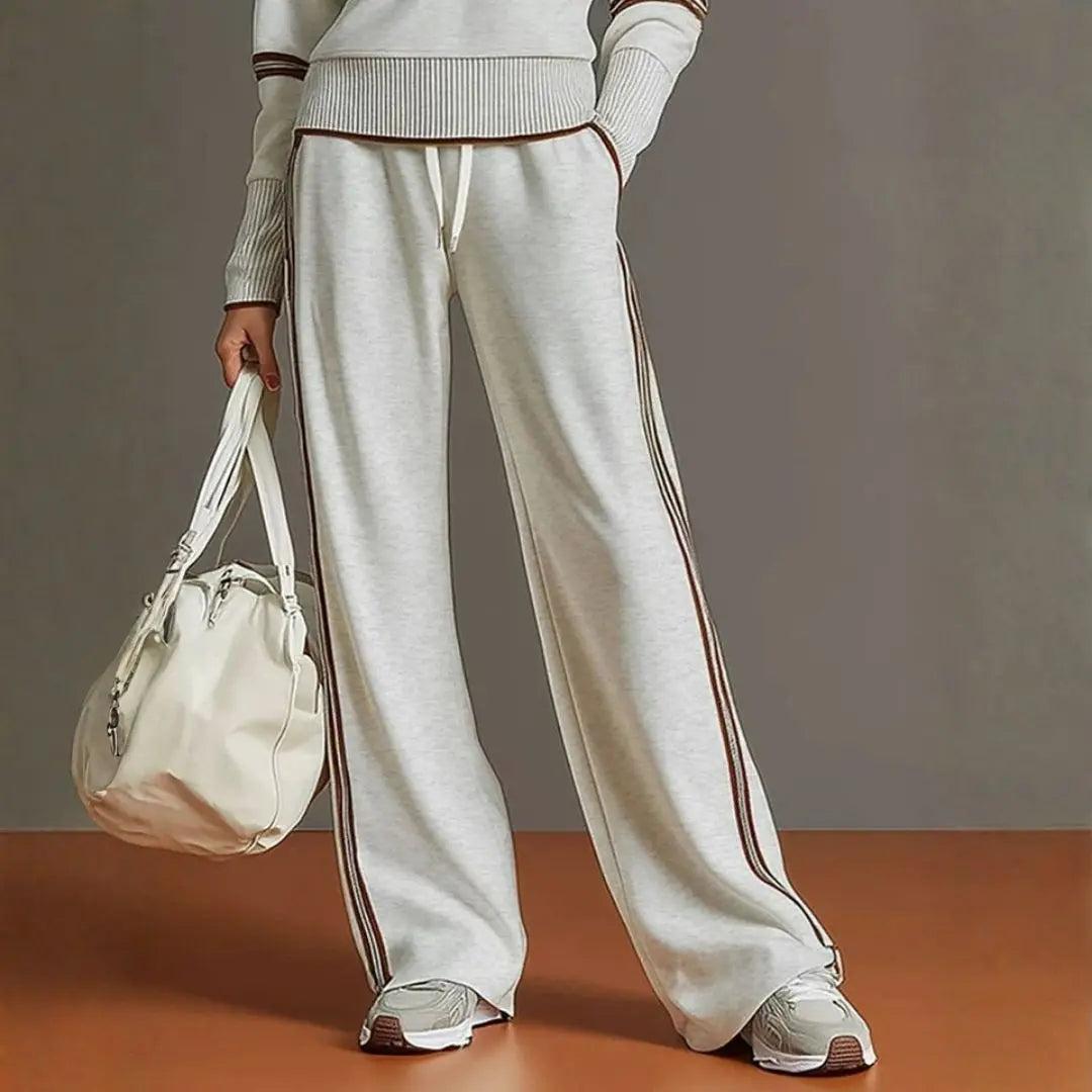 Women's Loose-Fit Blouse and Wide-Leg Pants Set