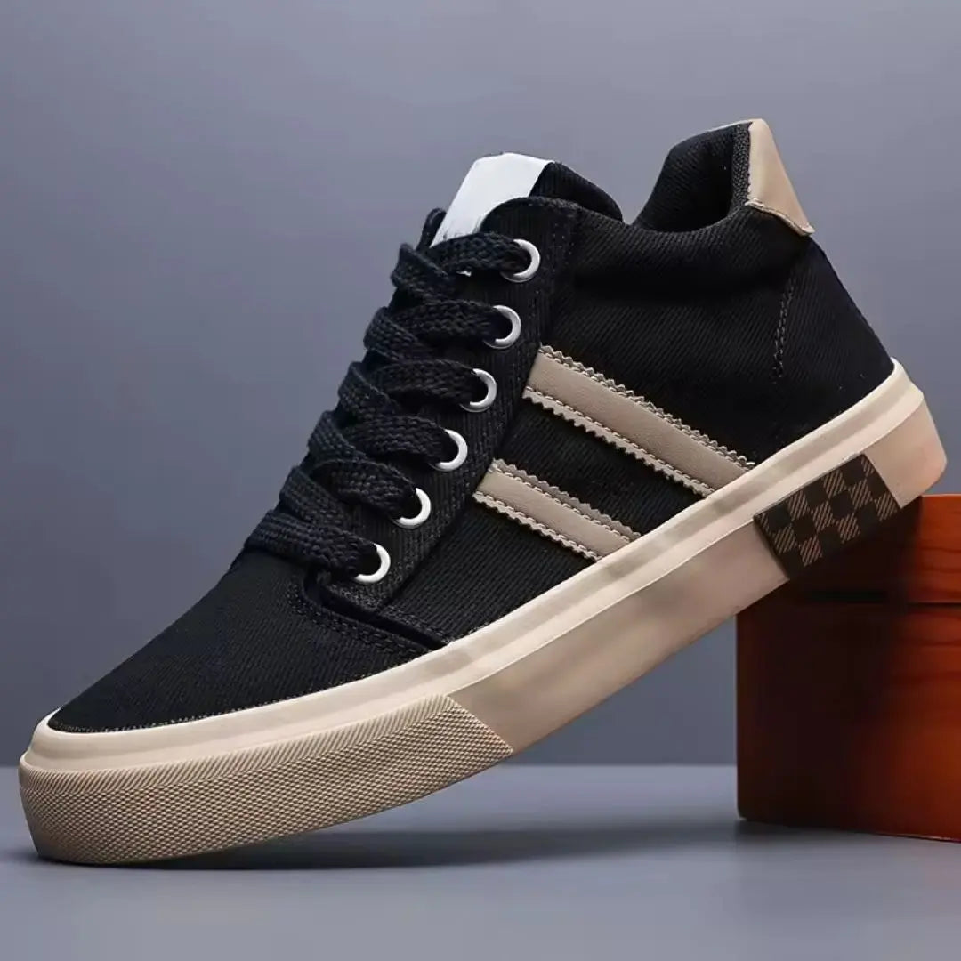 Redline Men's Bold Stripe Street Canvas Sneakers