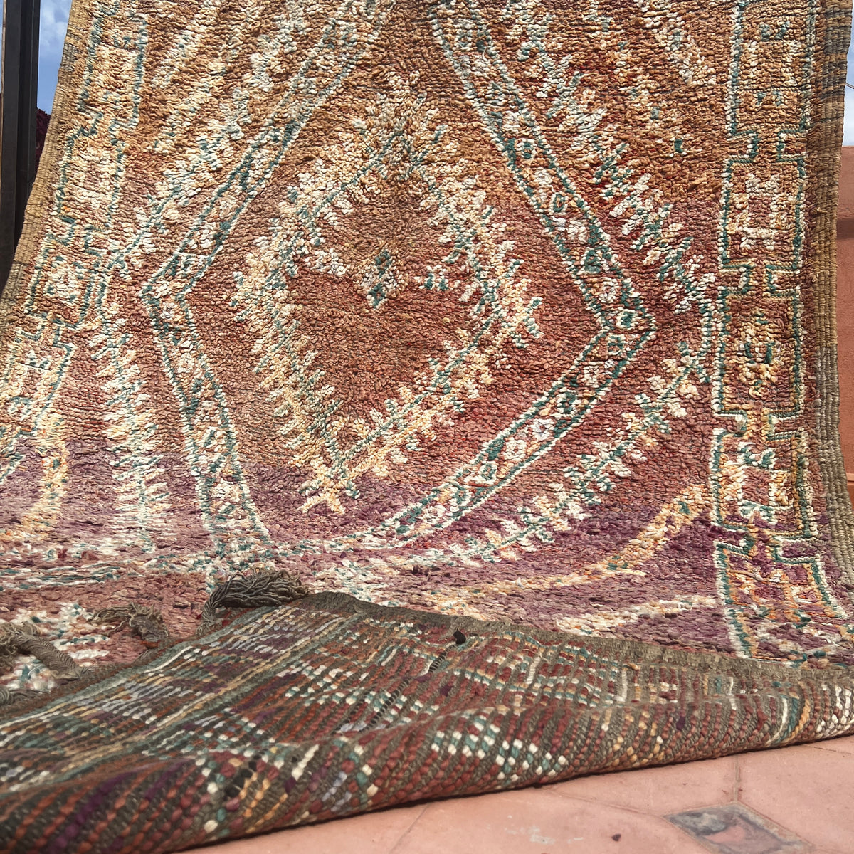 Vintage Beni Mguild Rug 10.17 ft × 6.07 ft