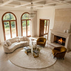 Moroccan rug Round Beni ouarain rug Handmade natural wool carpet custom size