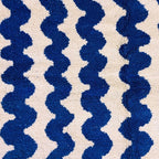 Moroccan rug Round Blue Beni ouarain Handmade wool carpet custom