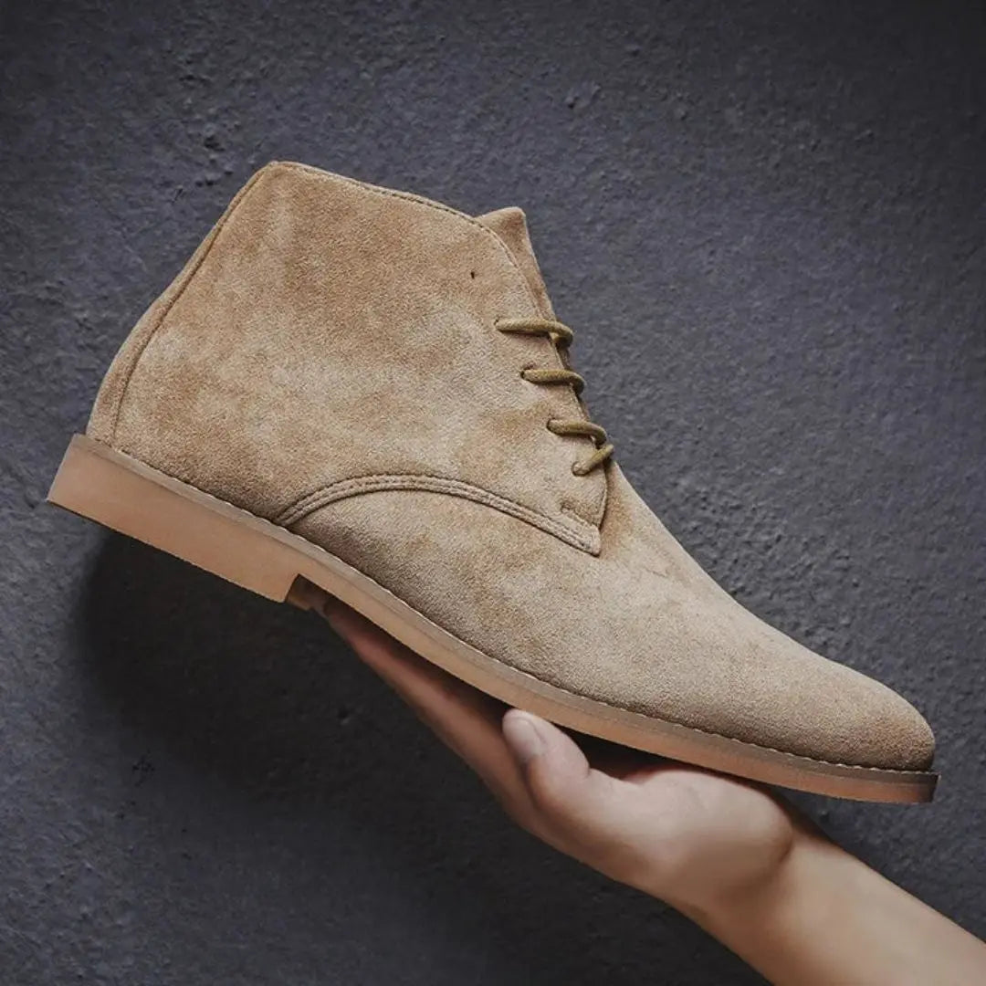 John Atlas Men's Suede Lace-Up Chelsea Boots