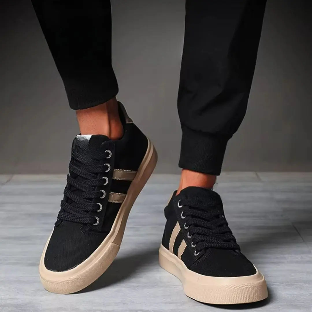 Redline Men's Bold Stripe Street Canvas Sneakers