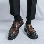 Ajaccio Men's Croc Texture Loafers