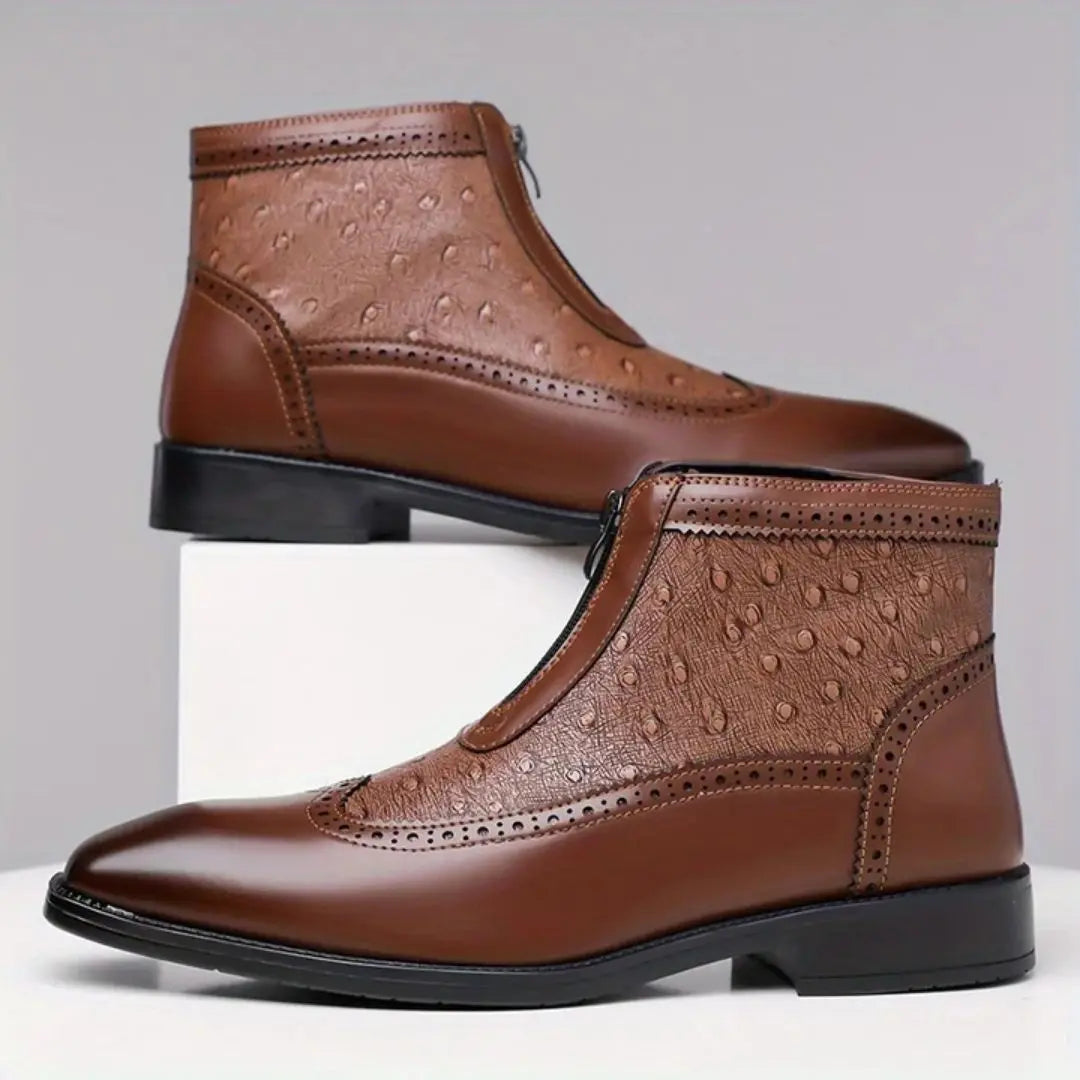 Belmont Men's Ostrich Leather Boots
