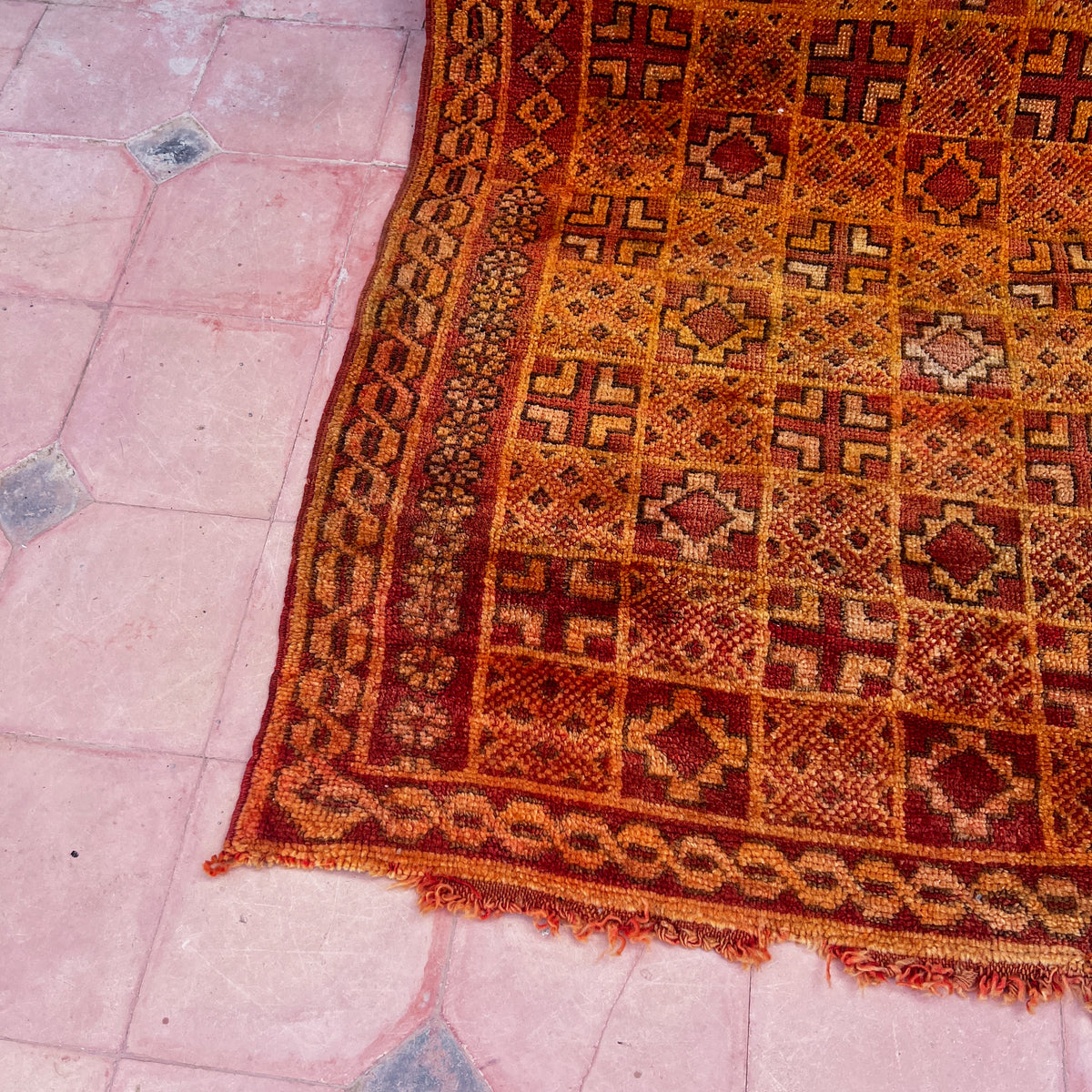 Vintage boujaad Rug 8.20 ft × 5.09 ft