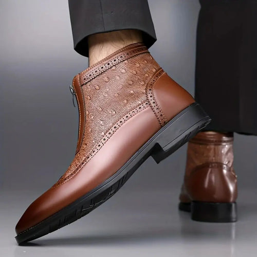 Belmont Men's Ostrich Leather Boots