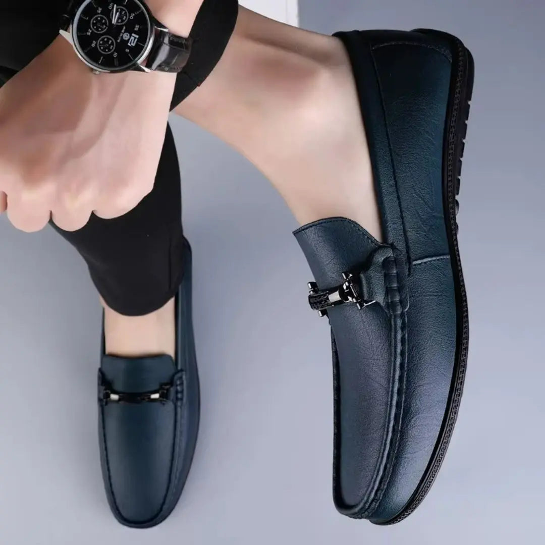 Almeria Men's Metal Bit Leather Loafers