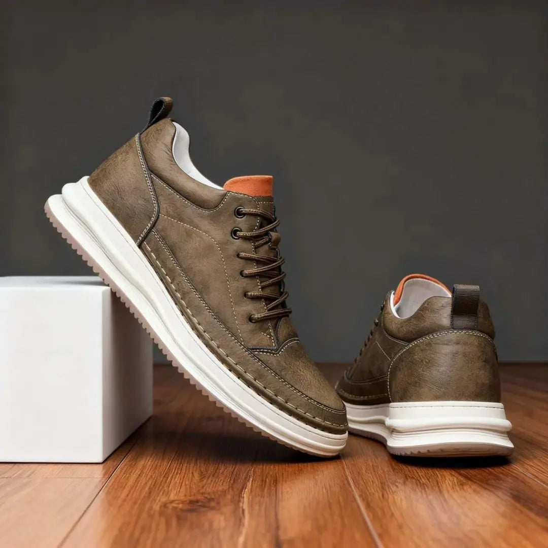 Robert Johnson Men's Leather Mid-Top Sneakers