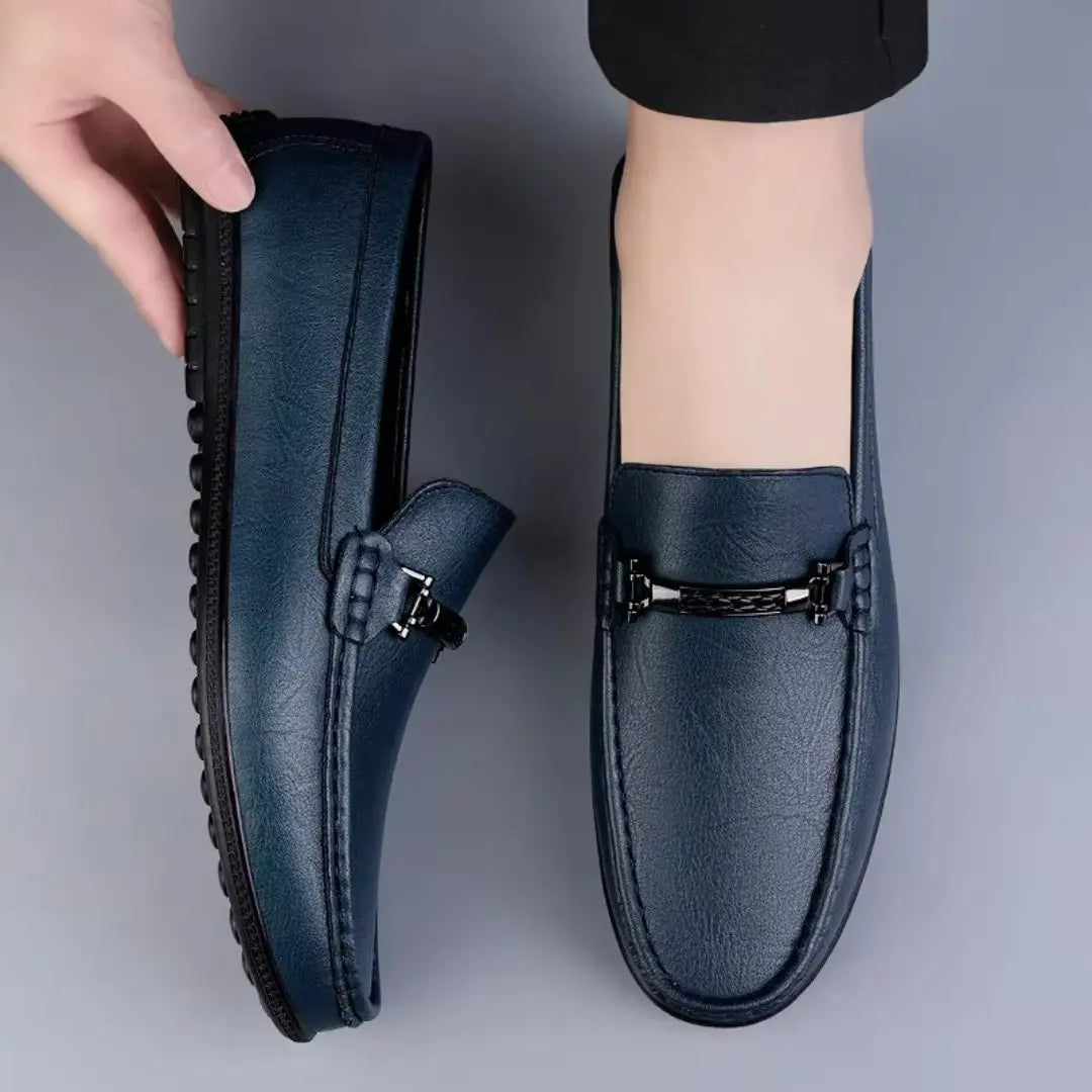 Almeria Men's Metal Bit Leather Loafers