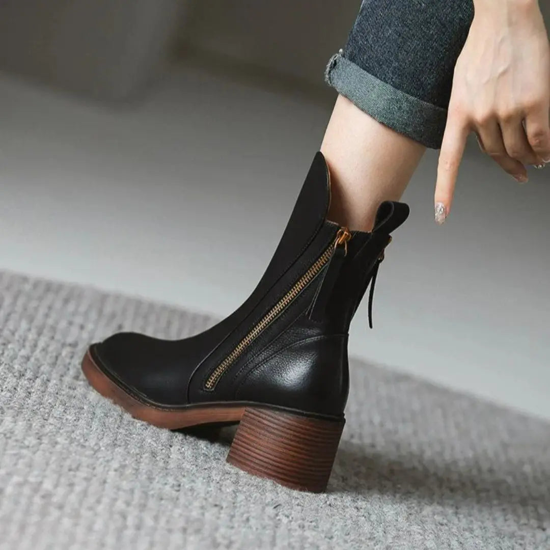 Selene Women's Leather Ankle Boots