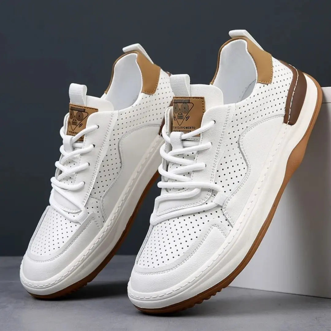 Lusso Italiana Men's Genuine Leather Sneakers