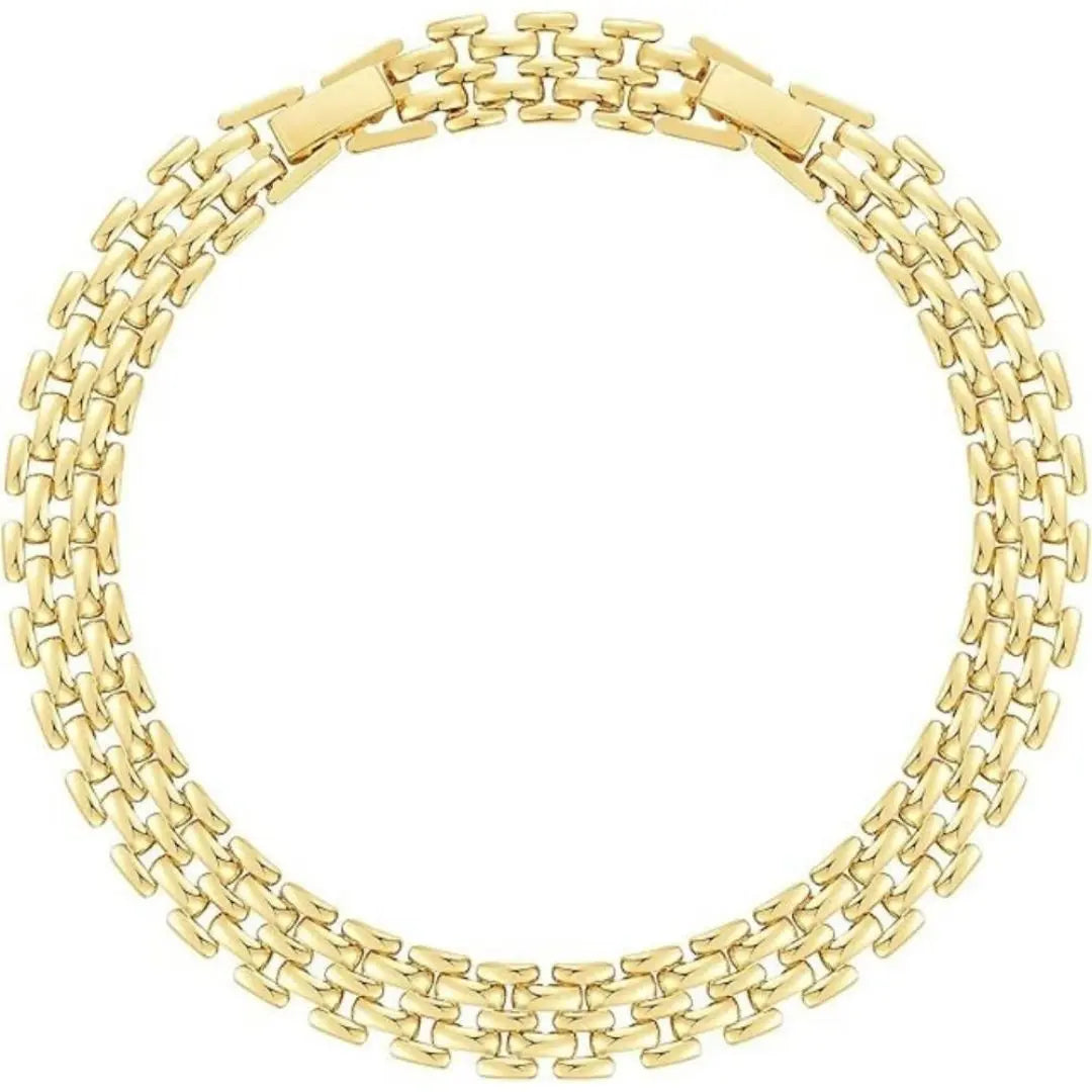 2pc 14k Chunky Link Anklets